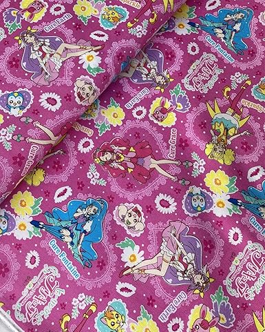 Amazon キャラクター生地 ヒーリングっど プリキュア ローズ 50cm単位 幅108ｃｍ 布 生地 通販
