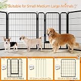 Yaheetech Dog Playpen 6 Panel 100cm Height Heavy Duty Fence for Garden Yard view 4
