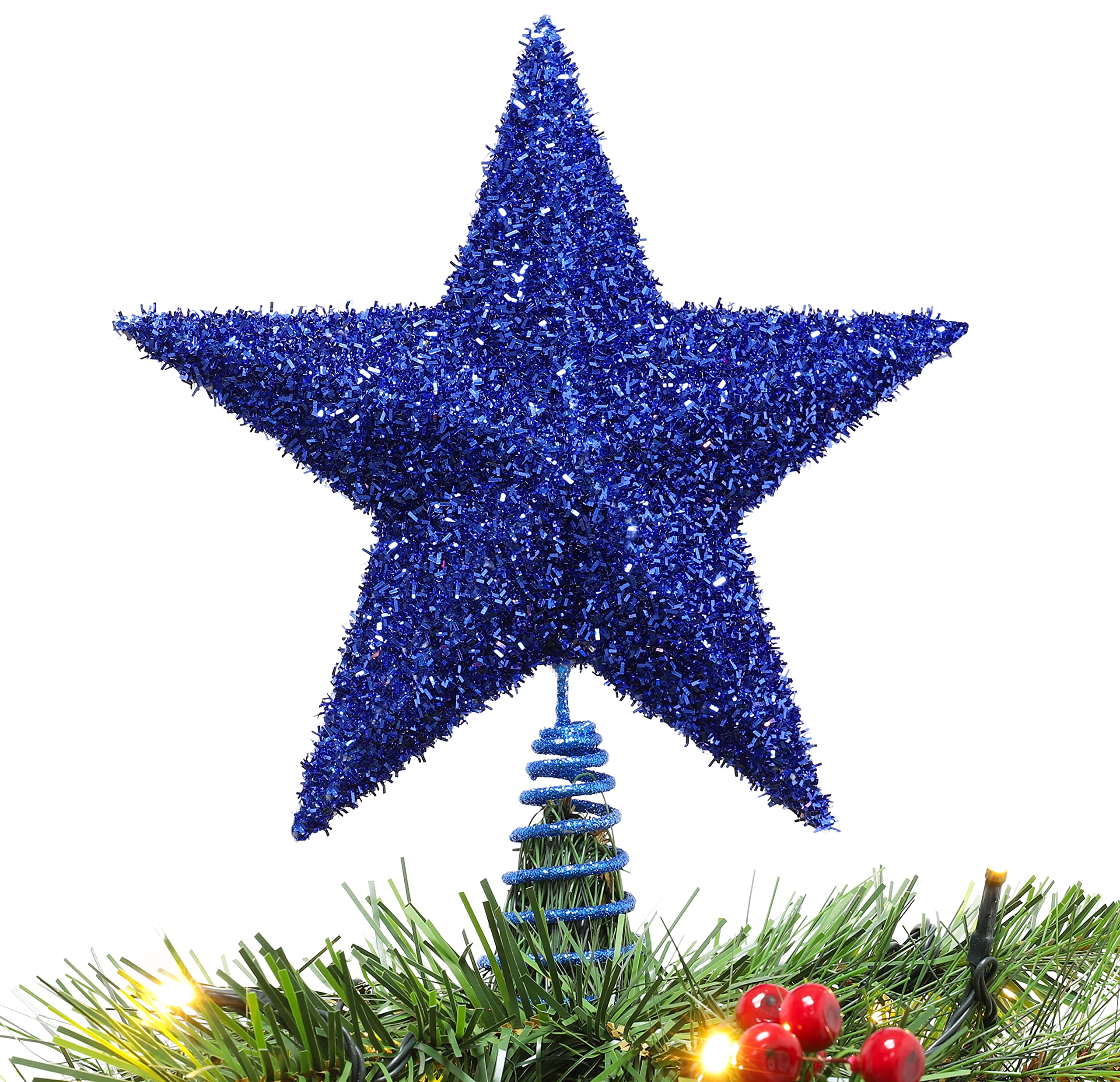 Christmas Concepts® 28cm Sparkly Tree Top Star - Luxury Christmas Decorations (Royal Blue)