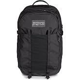 JanSport 34L All Around Pack - Travel Backpack, Black | 15-Inch Laptop Sleeve, Versatile Rucksack w/Hydration Sleeve, Reflective Accents &amp; Safety Whistle