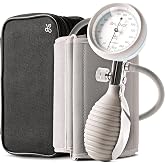 Greater Goods Adult Aneroid Manual Blood Pressure Cuff for Nursing Students | Lightweight, One-Handed Sphygmomanometer with a Wide-Range, Latex-Free Cuff, Made for Home Use and Clinical Training (Gray)