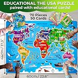 QUOKKA Giant World Map Puzzle 70 pcs 90x60 cm Floor Kids 3-5 view 2