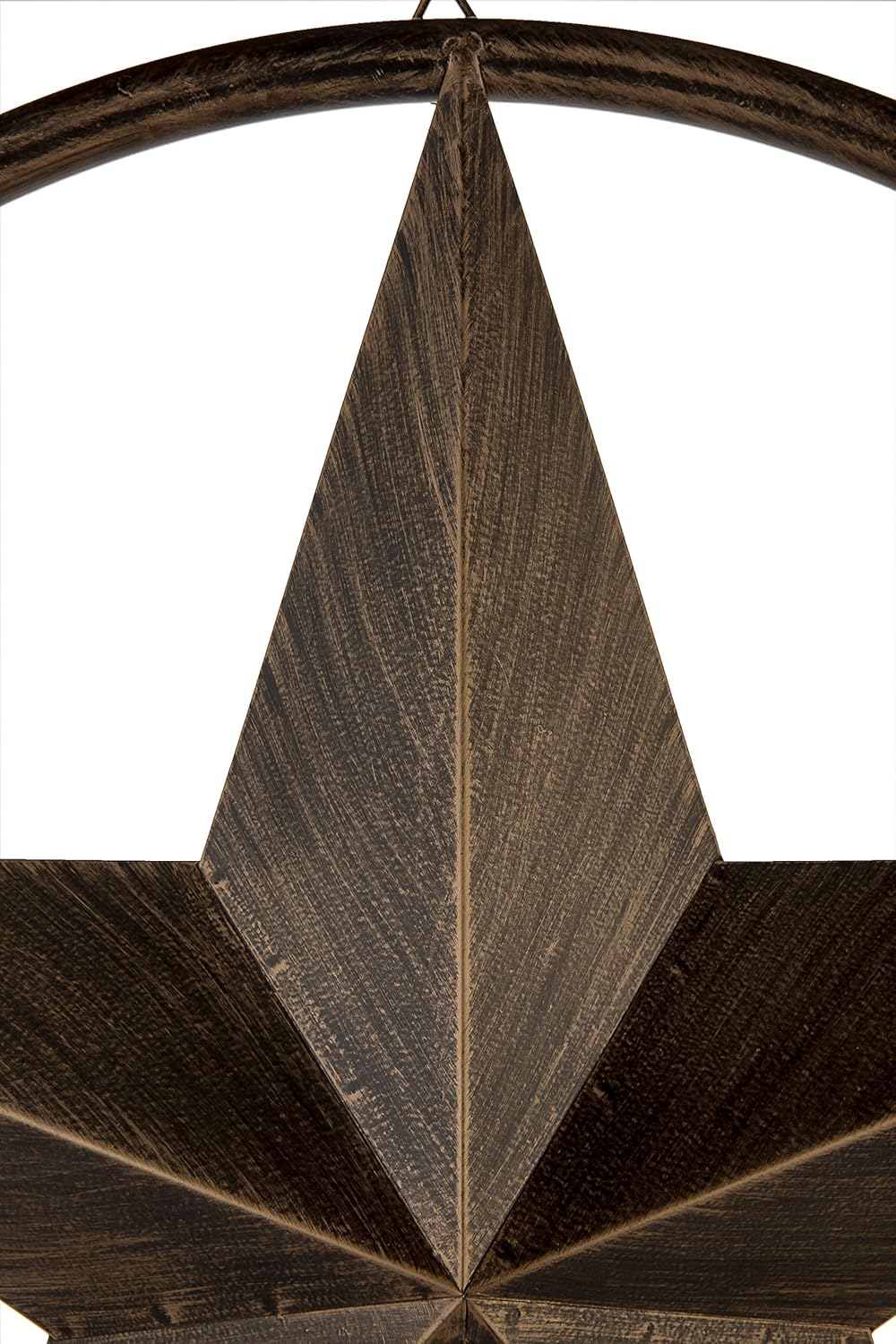 EBEI 39 Large Metal Barn Star Outdoor Vintage Metal Texas Lone Star Dark Brown Western Home Decor