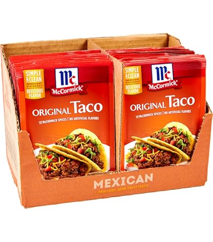 4 Pack ) McCormick Cheesy Taco Seasoning Mix 1.12 Oz