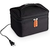 HotLogic 16801169-BLK Food Warming Tote Lunch Bag Plus 120V, Black
