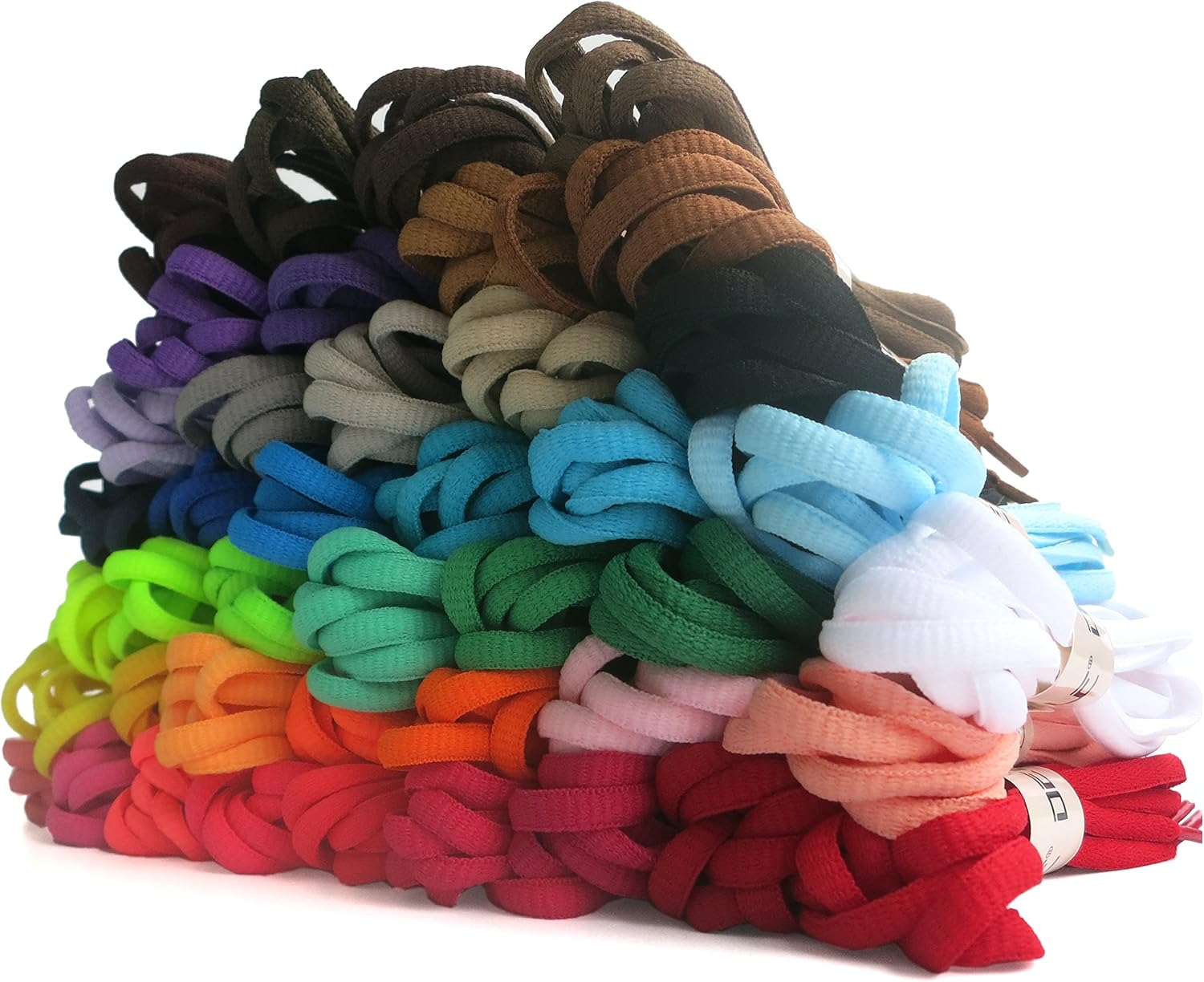 DELELE 2Pair Oval Shoes laces 42 Colors Half Round 1/4"Athletic ShoeLaces for Sport/Running Shoes Shoe Strings: Shoes