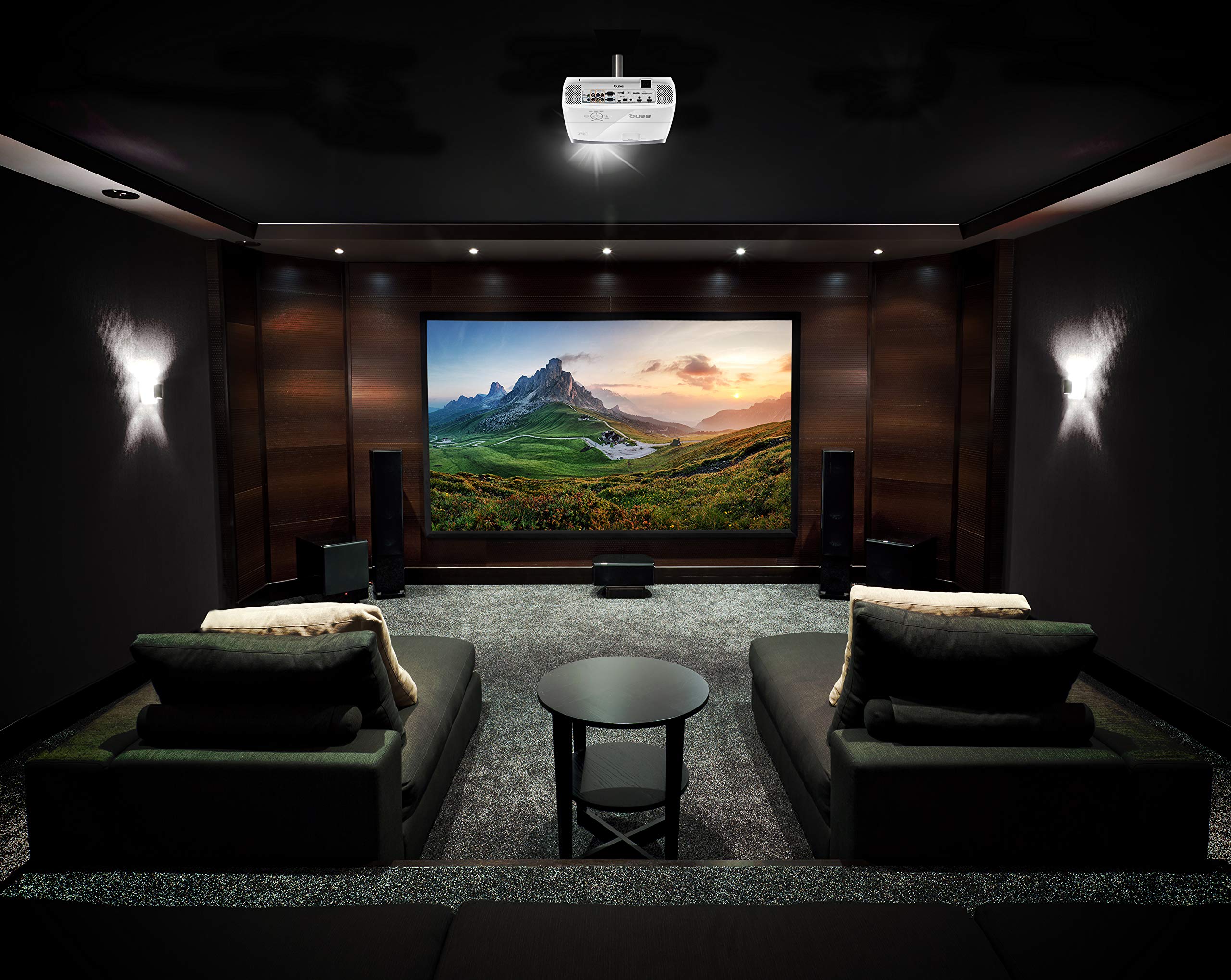 домашний кинотеатр в синих тонах. комната кинотеатр в доме. домашний кинозал интерьер. домашний кинотеатр. обустройство домашнего кинотеатра.