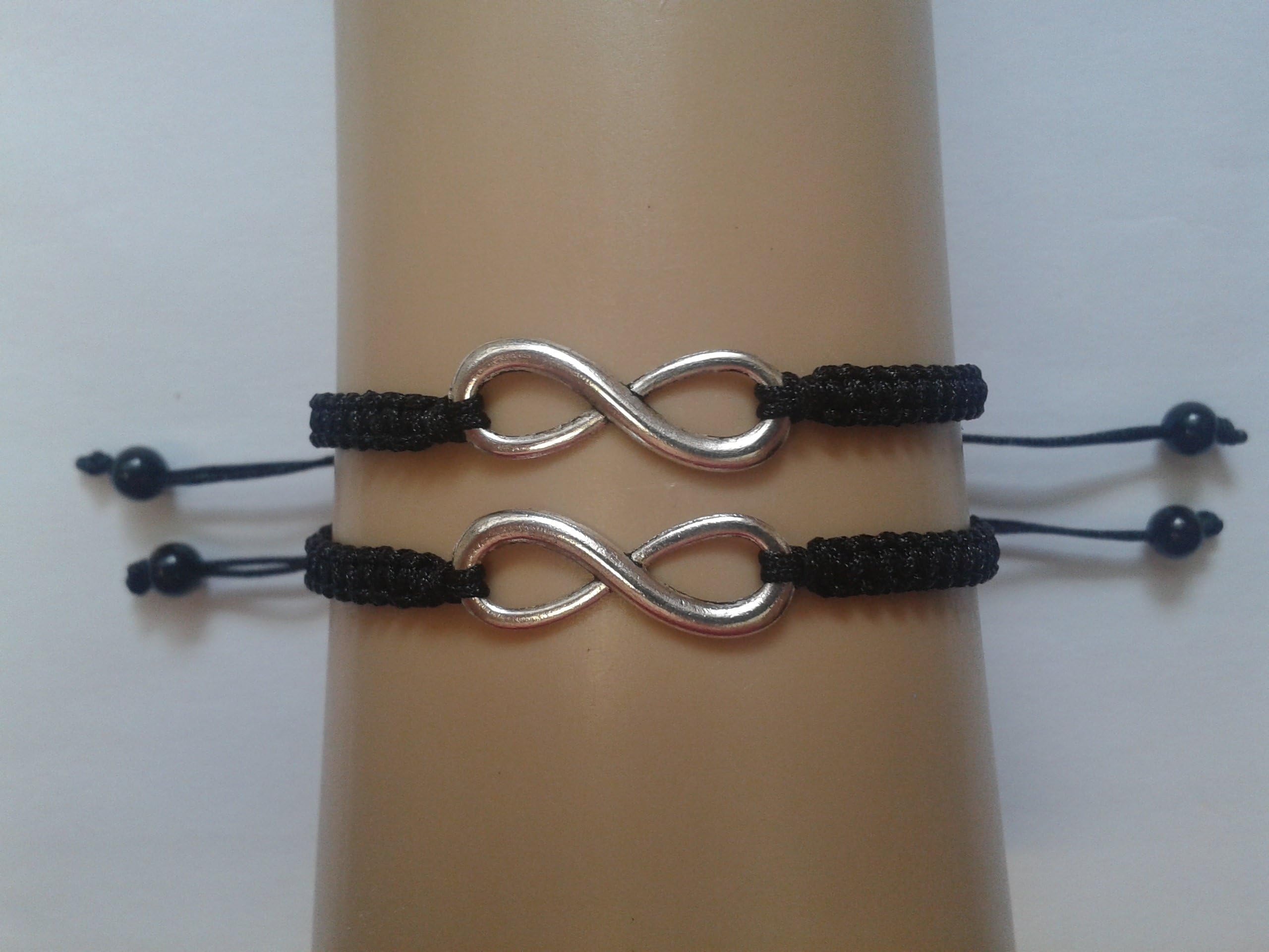Couples tibetan silver infinity bracelets