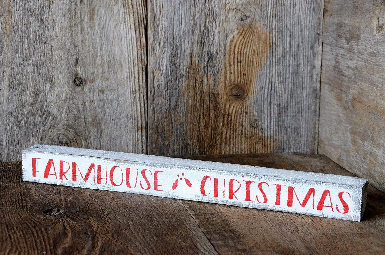 Amazon Com Farmhouse Christmas Wood Sign Red White Mantle Shelf Sitter Reclaimed Wood Shabby Chic Cabin Country Rustic Christmas Holiday Decor Handmade