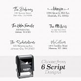 Custom Return Address Stamp, Personalized Self-Inking Address Stamps | Personalized address stamp self-inking for envelopes &amp; wedding invitations. Housewarming gift. Handmade in USA.