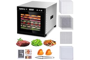 LynTorin Food Dehydrator Machine, 700W 8 Trays Dehydrators for Food and Jerky with 95-167℉ Temperature & 24H Timer, Food Dehy