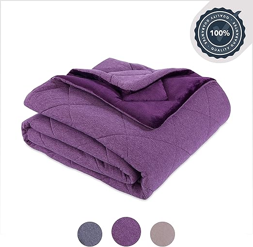 Amazon Com Berkshire Blanket Heathered Jersey Comforter Plush
