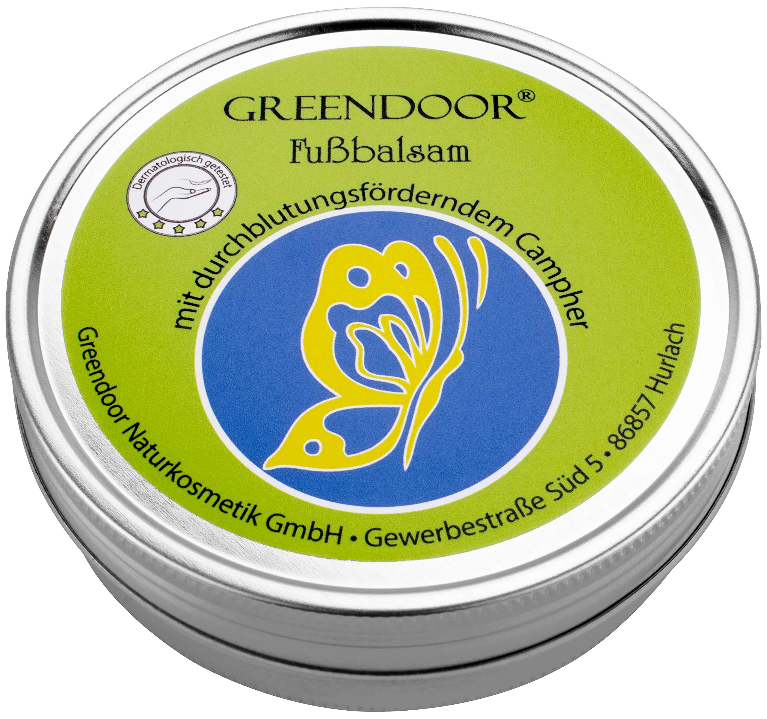 GREENDOORFoot Balsam with BIO Cocoa butter, Foot cream & Schrunde ointment, 4 x Productivity, Natural cosmetic, foot Balsam