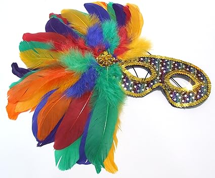 Rainbow Wedding Shower Bridal Festival Halloween Costume Masks 