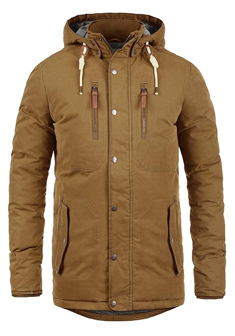 !Solid Dry Jacque Herren Jacke Parka Mantel warme Übergangsjacke gefüttert mit Abnehmbarer Kapuze