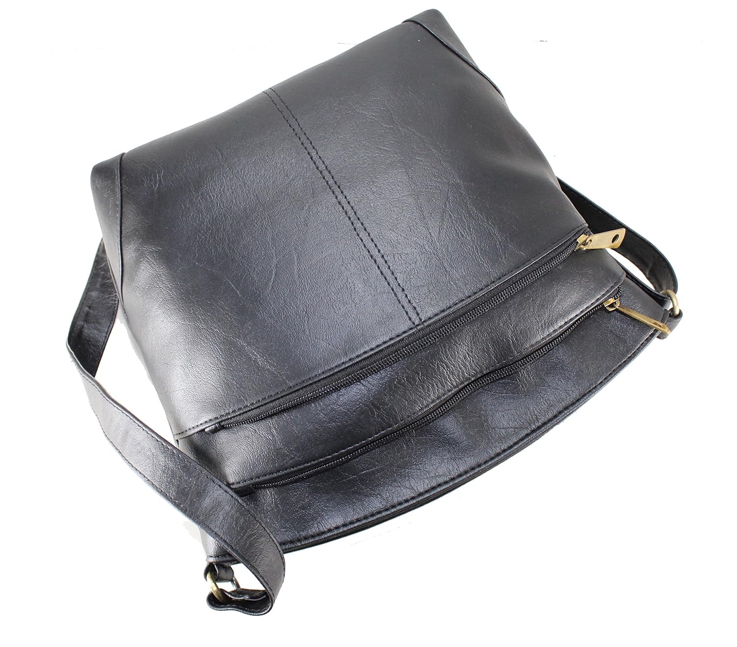 fargo sun'dry pu leather women's & girl's sling shoulder bag (black_fgo-014)