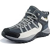 wantdo Men's Winter Waterproof Ankle-High Hiking Boots Lightweight Non-Slip Outdoor Shoes