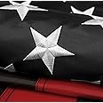 DANF Thin Red Line Flag 3x5 ft Made from Nylon - Embroidered Stars - Sewn Stripes - UV Protection Black White and Red American Police Flag Honoring Law Enforcement Officers
