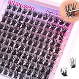 wiwoseo Self Adhesive Eyelashes Individual Lashes