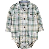 OSHKOSH B'GOSH baby-boys Buttonfront Bodysuit