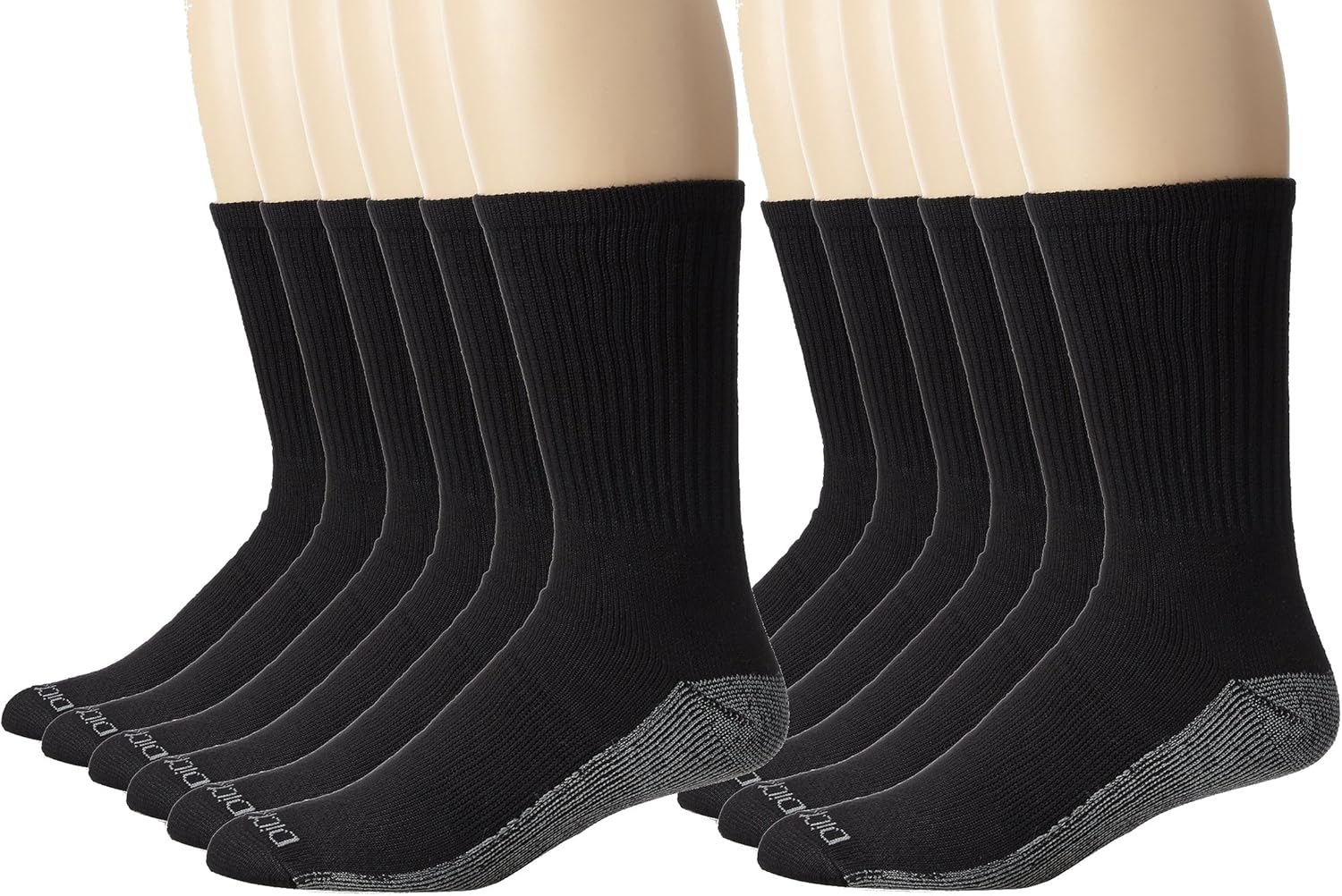 Dickies Men's DriTech Comfort Crew Socks, Black, 12 Pair Amazon.co.uk