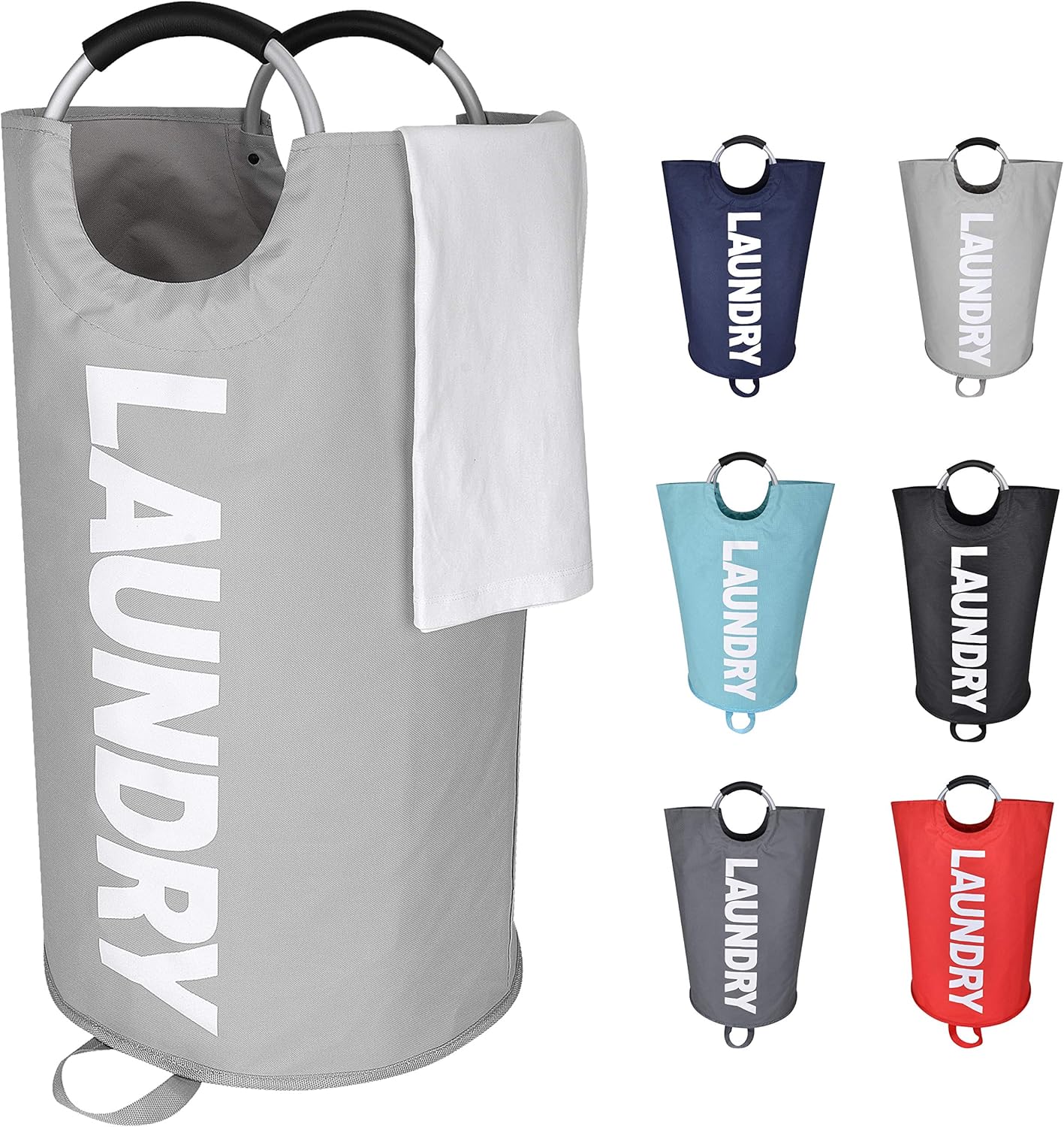 Eono by Amazon 82L Large Laundry Basket with Coin Pocket, Collapsible