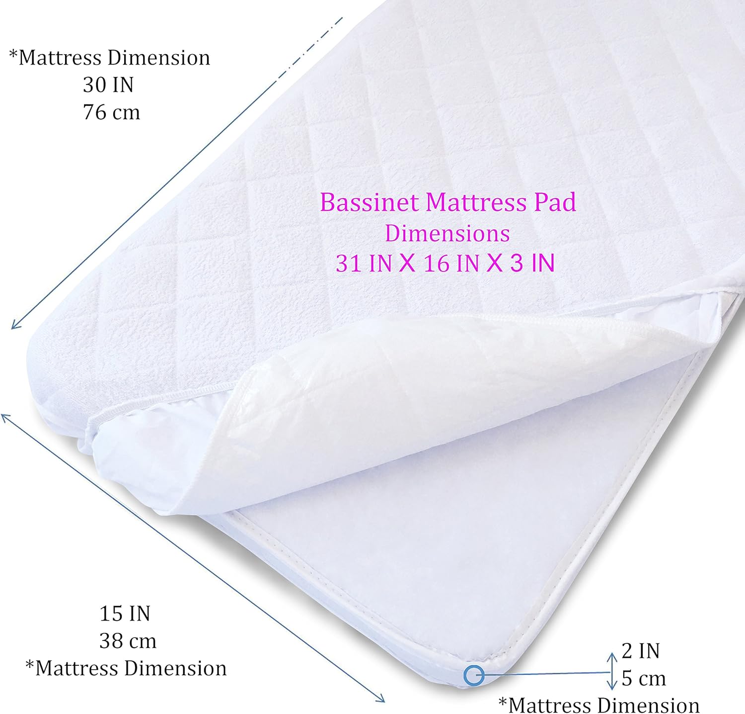 bassinet mattress dimensions