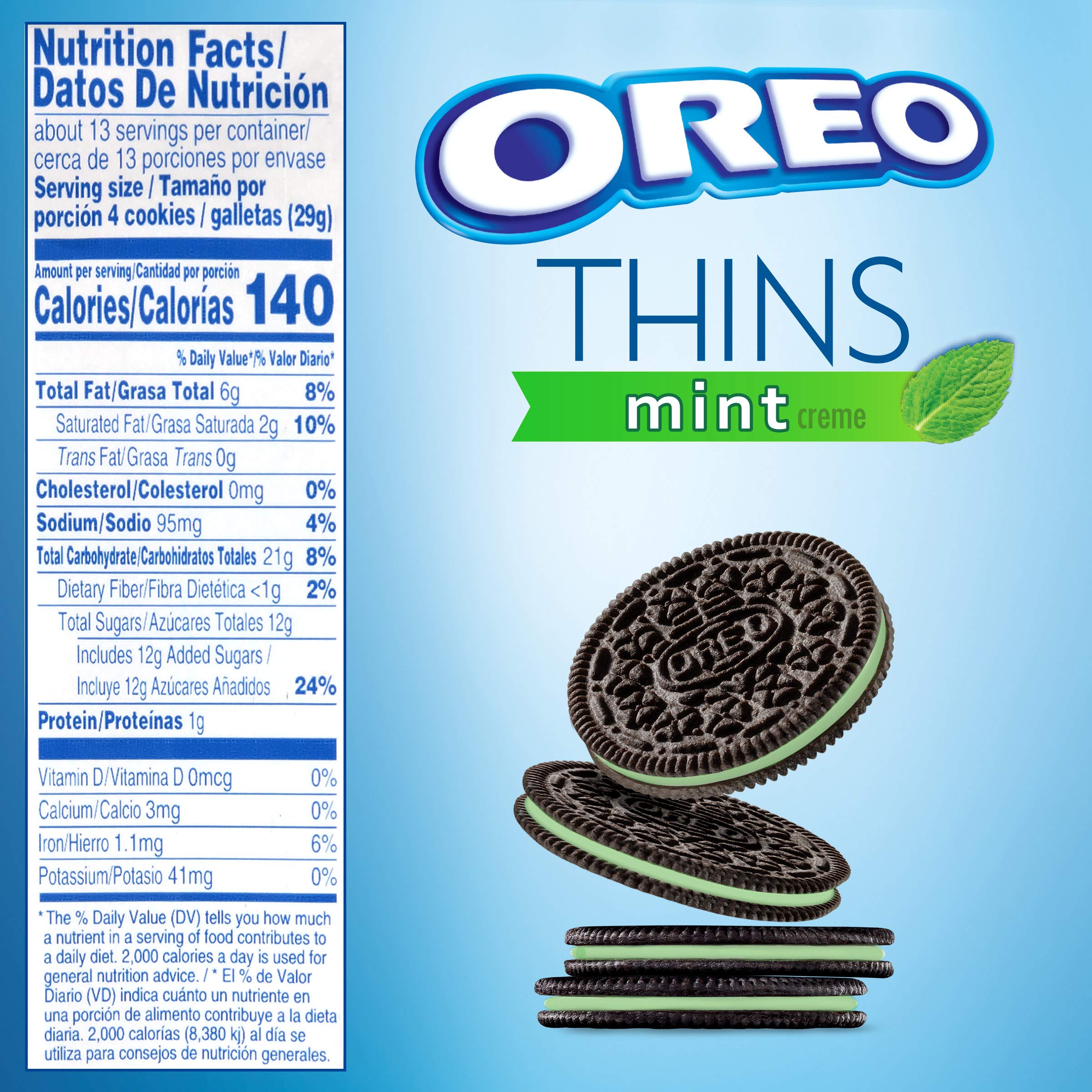 Oreo Thins Mint Sandwich Cookies (10.1Ounce Package) Buy Online in