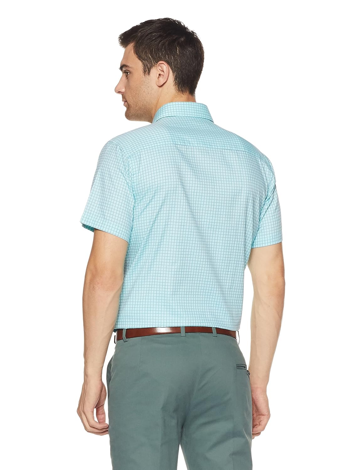 raymond men's solid regular fit cotton formal shirt