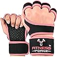 FITNESS FORCE Ventilated Gym Gloves for Men with Built-in Wrist Support for Workouts Weightlifting Gloves Workout Gloves for Women Exercise Fitness Gloves Perfect for Powerlifting, Cross Training