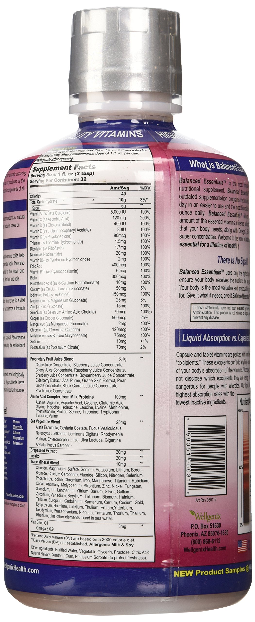 Balanced Essentials Liquid Nutritional Supplement, 32 Ounces Very