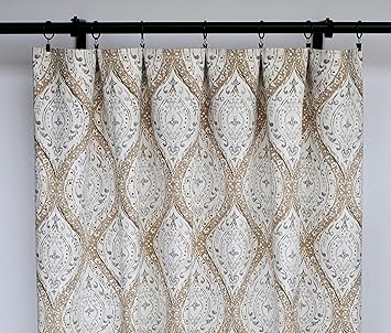 Amazon Com That Dutch Girl Magnolia Curtains Grey Tan Curtain 2