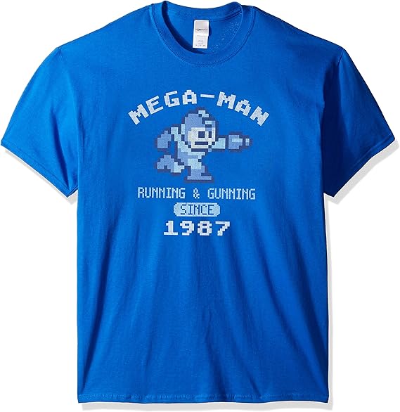 Amazon.com: Men's Mega Man Running and Gunning Since 1987 Vintage T-Shirt: Clothing