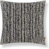 Indigo Road by Egypt Sherrod Remel Abstract Cotton Rich Zipper Closure Removable Insert Decorative Throw Pillow, Black, 20" W