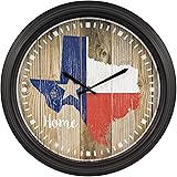 La Crosse Technology La Crosse 404-3840TX 15.75” Indoor/Outdoor Quartz Wall Clock-Texas, Black
