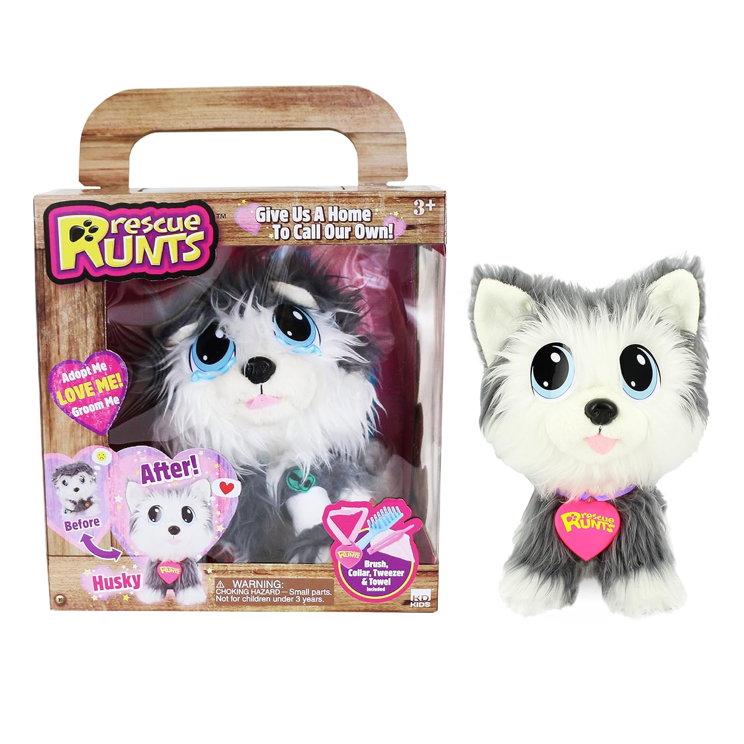 all white husky stuffed animal