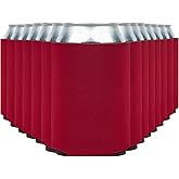 Blank Beer Can Cooler Sleeves (110-Pack) Soft Insulated Beer Can Coolies - HTV Friendly Blank Koolies in Bulk for Beer Cans & Bottles - Coolie Blanks for Vinyl Projects & Wedding Favors (Red)