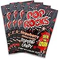UpTop Treats Strawberry POP ROCKS® Candy | Includes 4 Individual Packs of Strawberry Flavored Mini Rock Popping Candies, 4.0 Count