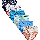 Slenily Little Boys Sharks Briefs Toddler Kids Truck Cars Underwear Soft Cotton Airplane Undies (Pack of 6)