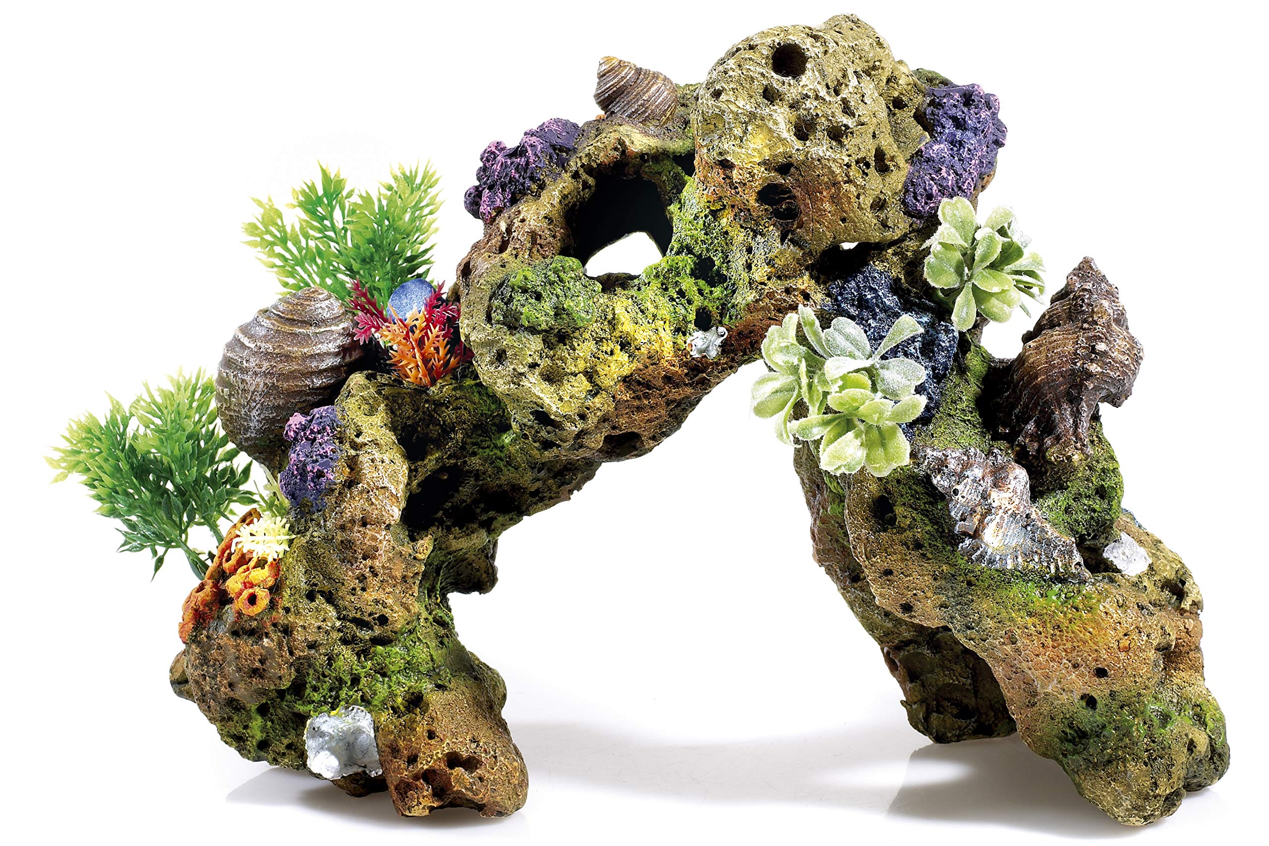 CLASSIC CLASIC Lava Rock with Plant & Air Aquarium Ornament 320mm