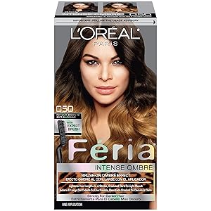 L'Oreal Paris Feria Brush-On Intense Ombre Effect Hair Color, O50 For Dark Brown to Soft Black Hair