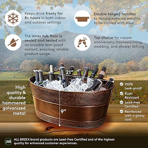 Personalized 25-Qt Indestructible Metal Dog Toy Bin Copper - Main Image