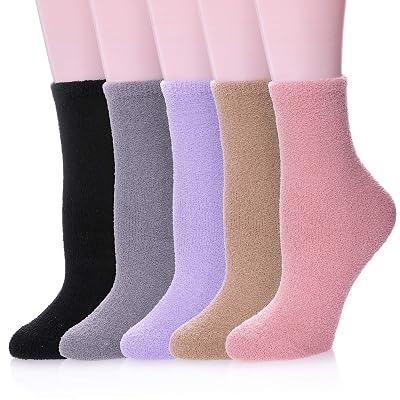 MIUBEE Women 5 Pairs Pack Super Soft Cozy Fuzzy Cute Winter Socks