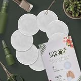 SAROI 8 Reusable Makeup Remover Pads | Bamboo Cotton Facial Cleansing Wipes | view 4