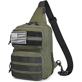 Wotony RFID Blocking Tactical Crossbody Bag for Men - Durable EDC Sling Shoulder Bag with Multi-Pocket Storage