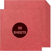 30Sheets Red Glitter Cardstock 12 x 12, Thick Card Stock for Card Making, Scrapbooking, Craft, Paper for Cricut(250Gsm 30Sheets)