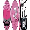 MOUSA 11'6“x35 Extra Wide Inflatable Stand Up Paddle Board, Stable Long SUP for 2 People/Family, Shoulder Strap, 3/5 Handles, 100L Backpack, All-Round Sup Board, Removeable Fin