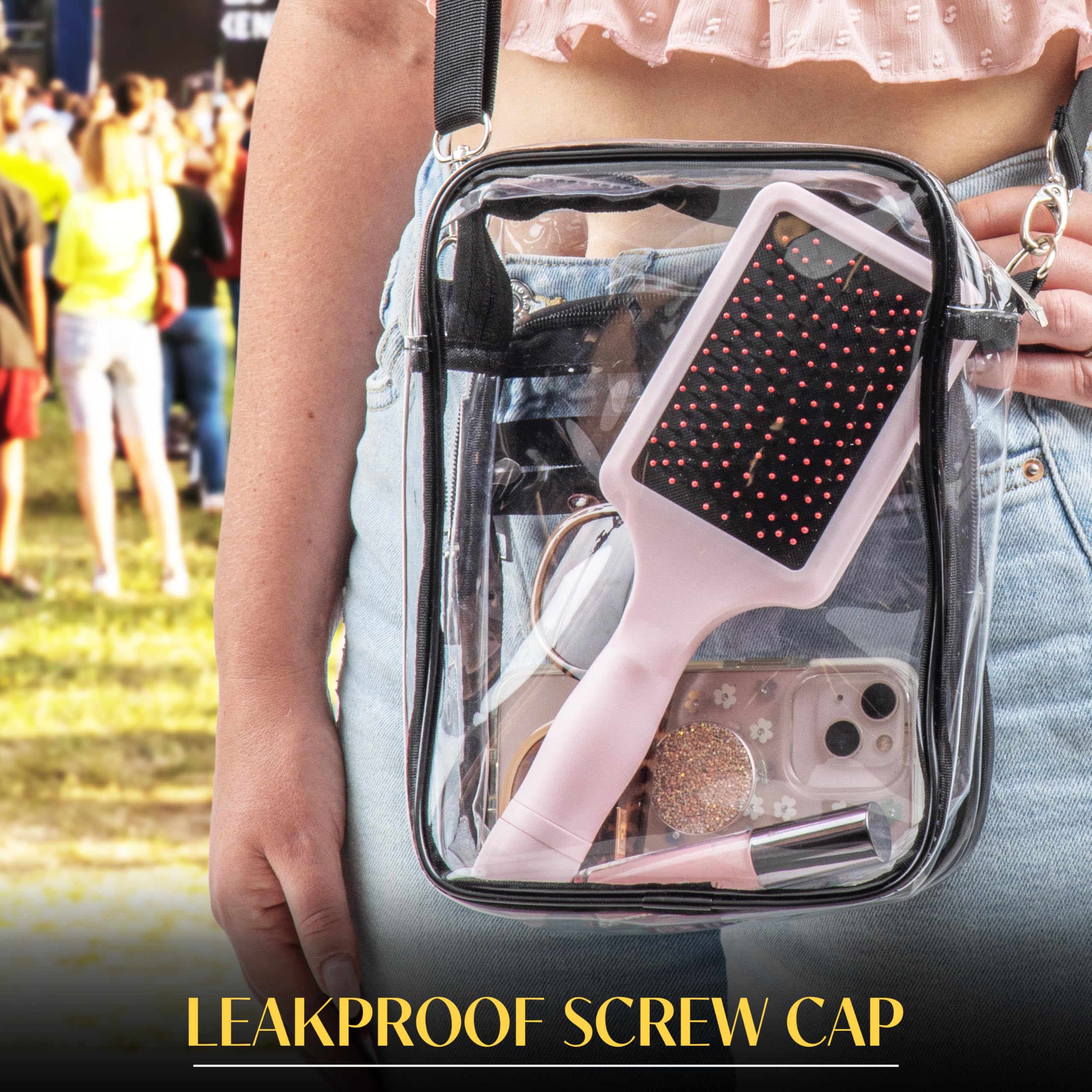 GoPong Party Brush Flask 2 Pack (16 oz Total) - Hidden Alcohol Travel Flasks – Secret Liquor Containers for Beaches, Cruises, and Sports Events – Includes Funnel & Spout