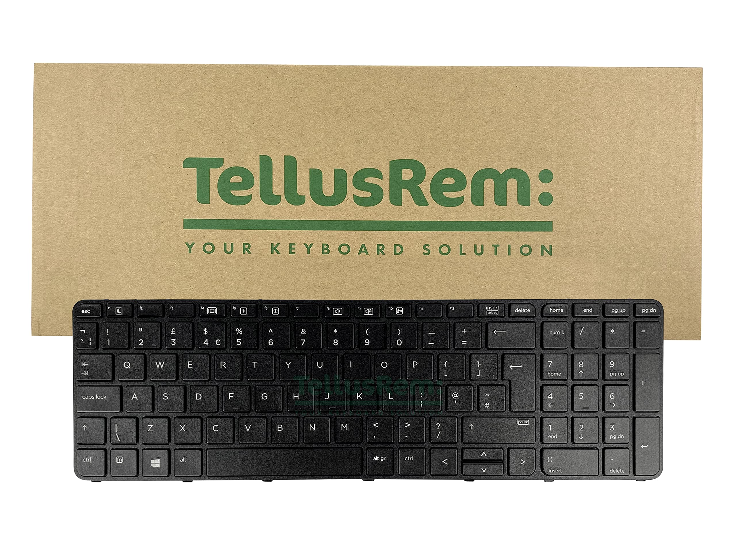 TellusRem replacement UK non-backlit keyboard for HP 450 G3, 450 G4, 455 G3, 455 G4, 470 G3, 470 G4