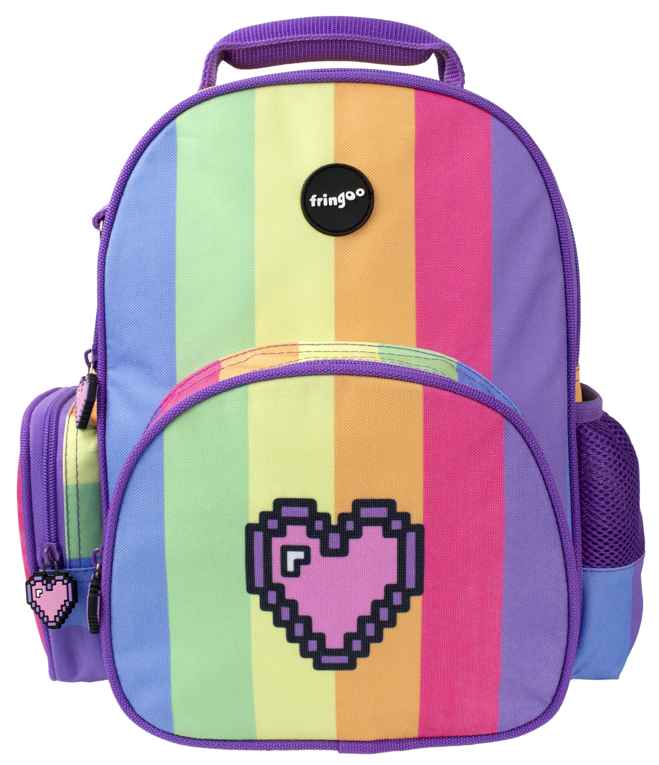 Fringoo - Kids Backpack For Girls | Designed for Young Children and Toddlers | Perfect for Nursery or Primary School | Machine Washable - Pixel Heart